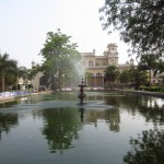 Water feature in Chowmahalla Palace gardens